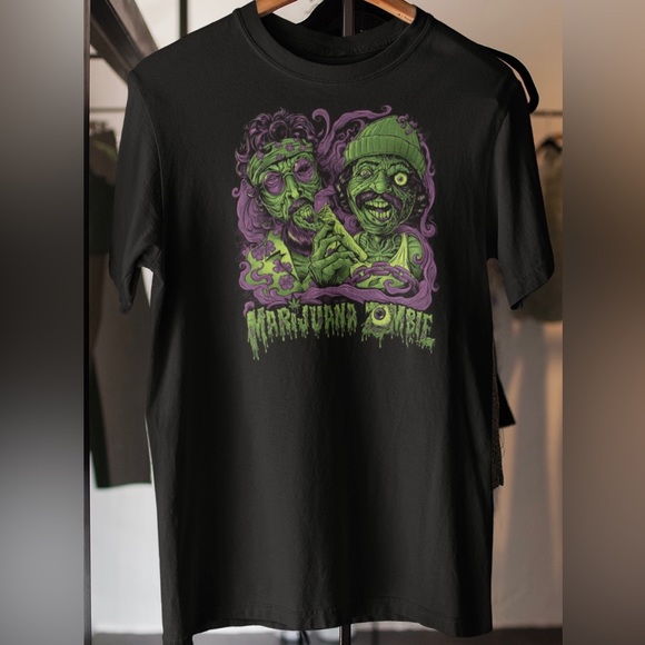 Cheech & Chong Zombies Dead Men’s White Tee NWT - Picture 4 of 5